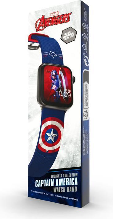 Image du produit Moby Fox Marvel bracelet pour smartwatch Insignia Collection : Captain America (Silicone)
