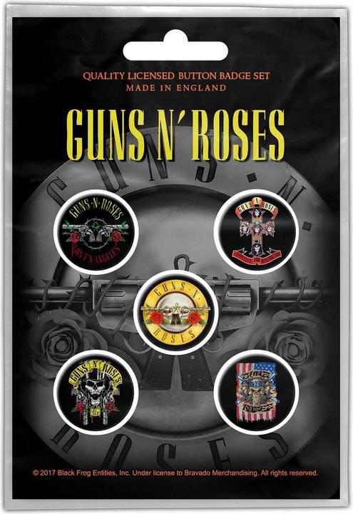 Produktbild Guns N Roses PatronenLogo Abzeichen 5erPack Kunststoff Metall