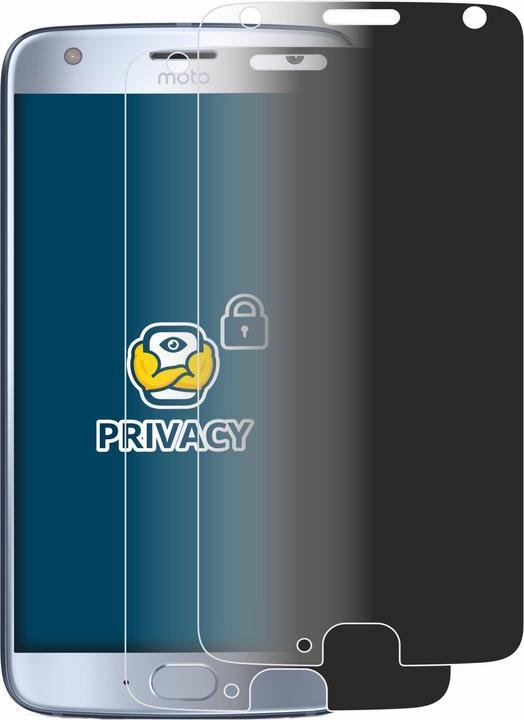 Produktbild BROTECT Sichtschutzfolie Anti-Spy Privacy Folie Blaulicht-Schutz (2 Stück, Motorola Moto X4)