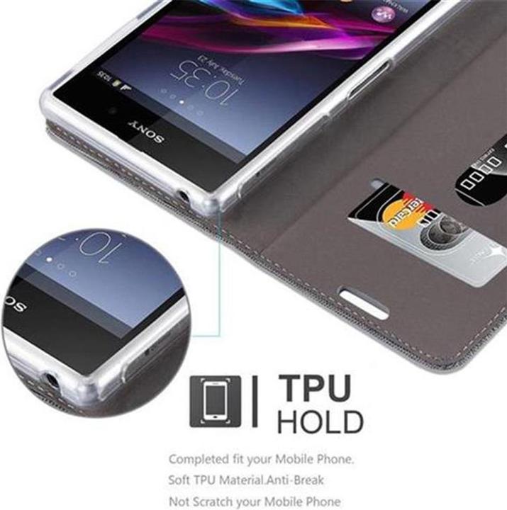 Actual product image Cadorabo Book Jeans Optics Cover (Sony Xperia Z1)