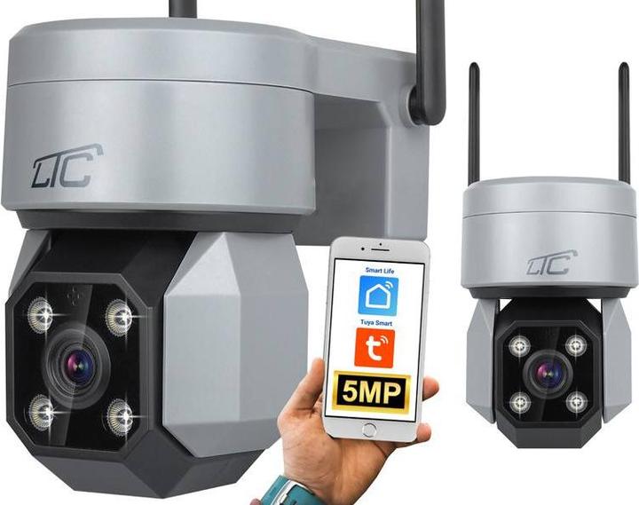 Image du produit Lasmex Internet Caméra extérieure rotative Prise IP E27 IP65 PTZ 5Mpix 230V SMART LTC VISION