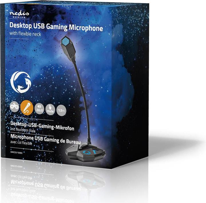 Image du produit Nedis Microphone de jeu pour ordinateur de bureau GMICGU100BK
