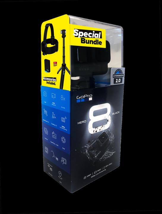 Produktbild GoPro Hero 8 Black Holiday Bundle (60p, 4K, WLAN, Bluetooth)