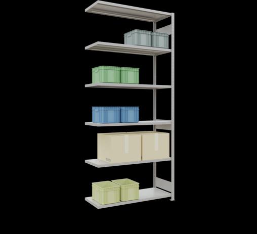 Actual product image Schulte Lagertechnik MULTIplus250 boltless add-on bay system with length bolts