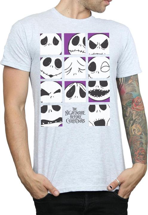 Immagine prodotto Disney Nightmare Before Christmas Many Faces Of Jack Squares Maglietta Uomo (S)