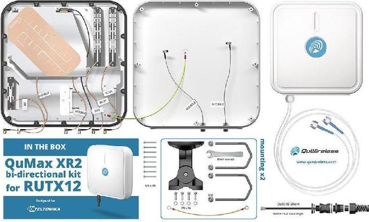 Actual product image Quwireless AXR12 - QuMax XR2 Bi-Directional Kit for RUTX12 (5G)