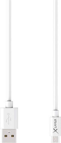 Actual product image Xlayer Premium Micro USB cable (1.2m) Sync & Charge, white (1.20 m, USB 2.0)