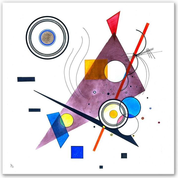 Actual product image Trenddeko Kandinsky - Composition II (70 x 70 cm)