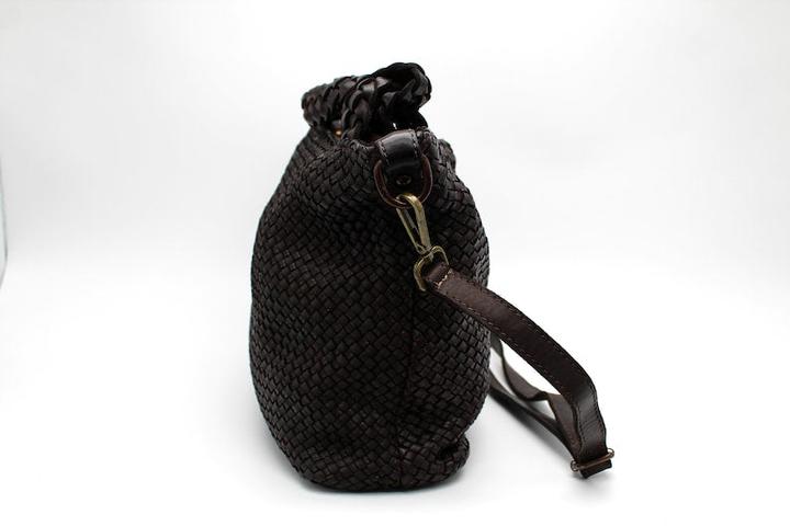 Actual product image Only-Bags.Store Woven leather bag, soft leather shoulder bag, leather handbag, bag made of