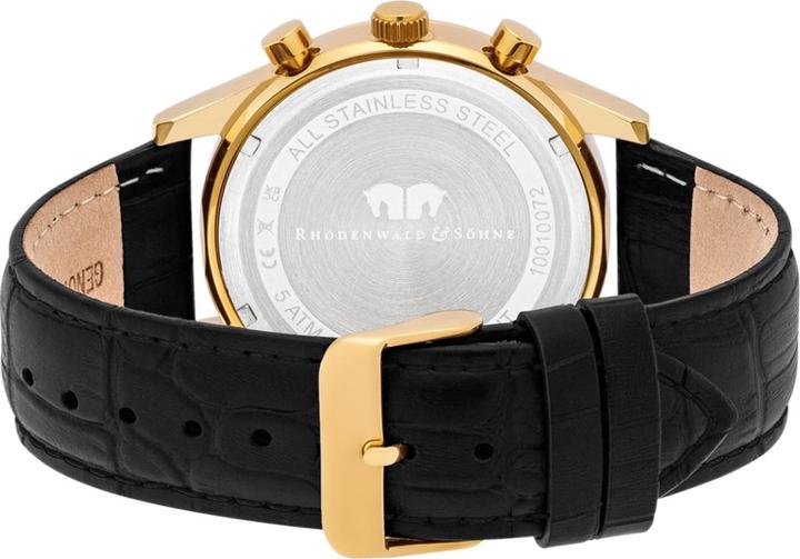 Produktbild Herren Chronograph Goodwill Echtleder schwarz - 4408 (Chronograph, 45 mm)