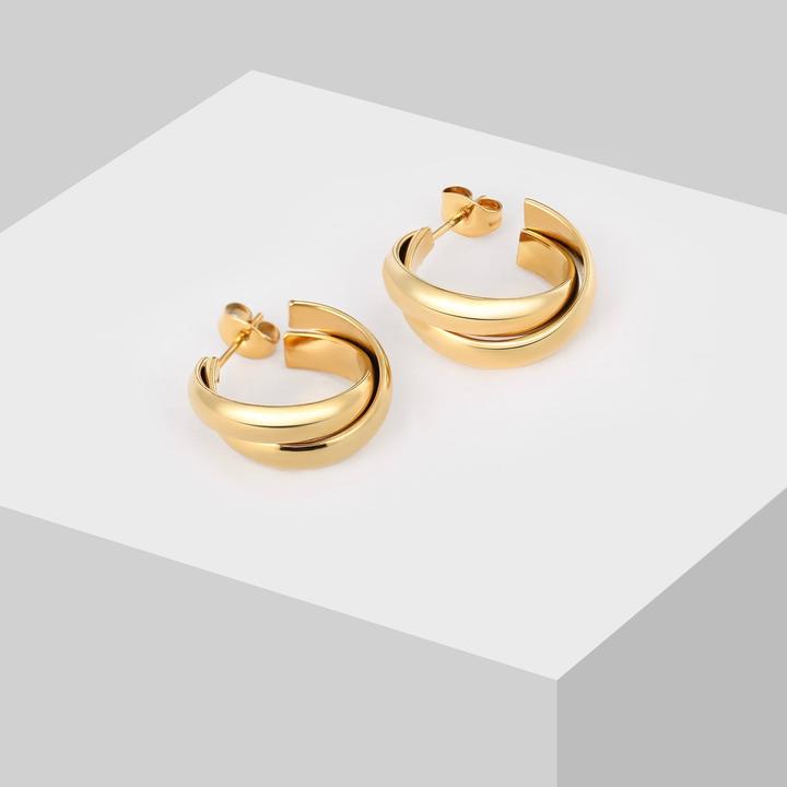 Image du produit Sensora Jewelry Boucles d'oreilles Layered Hoops (Acier inoxydable)