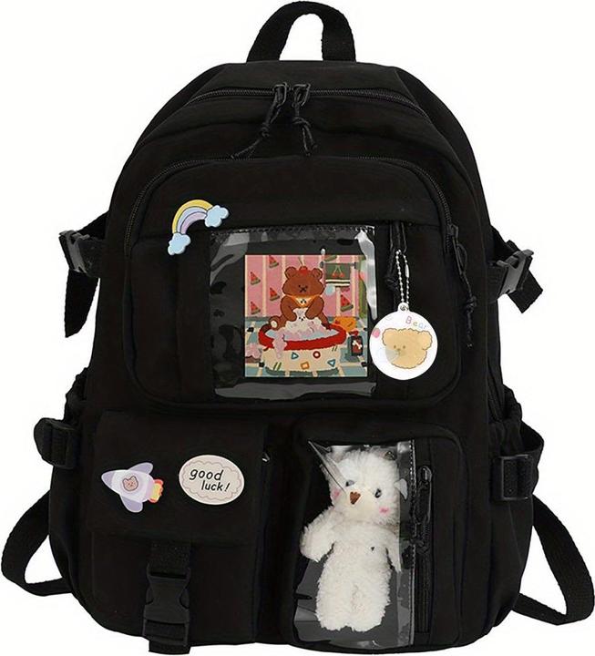 Produktbild Only-Bags.Store Travel Backpack Multi-Pocket Waterproof College School Bag Transparent Bag