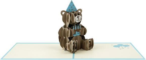 Actual product image MU Classic 3D Pop-Up Birthday greeting card - Bear (1 pcs.)