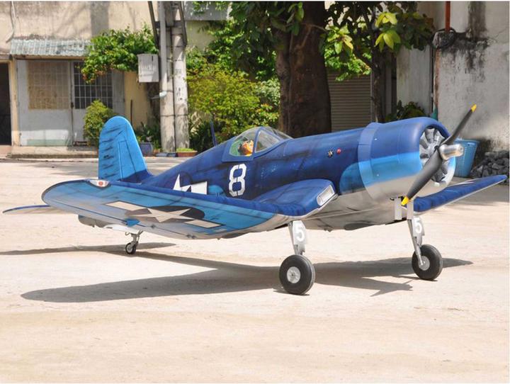 Actual product image Black Horse f-4u corsair 2.28m warbird arf with retractable landing gear (Warbird)