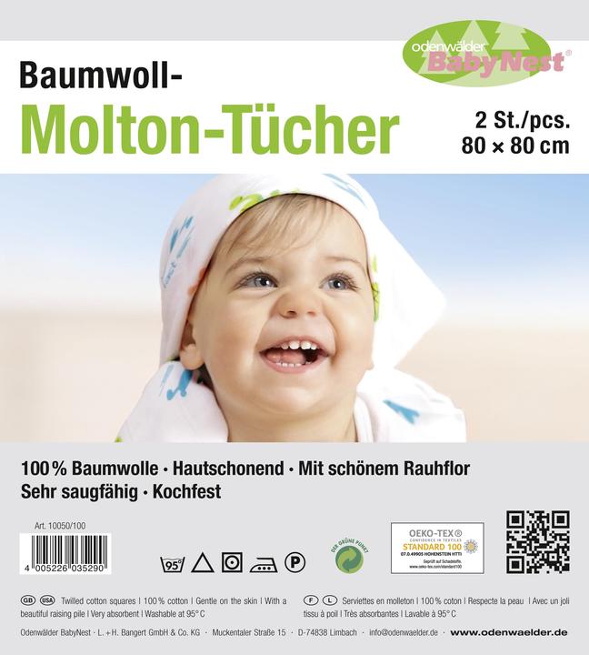 Odenwälder Moltontücher (80 cm, 80 cm)