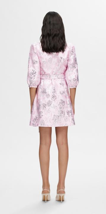 Produktbild Selected Femme Geblümtes Jacquard Wickelkleid (38)