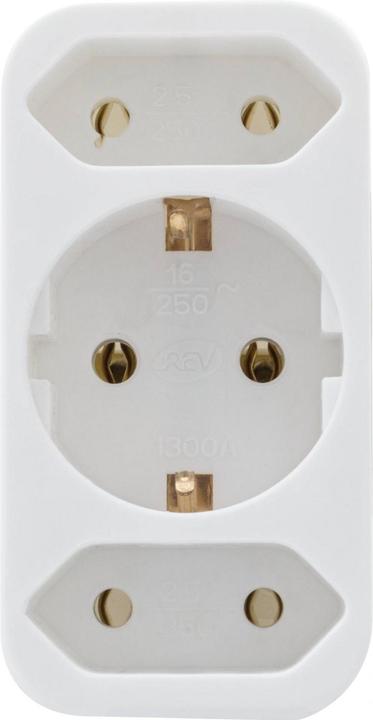 Produktbild REV Übergangsstecker 2-fach + 1 Schutzkontakt (CEE 7/3, CEE 7/16, 3 x)