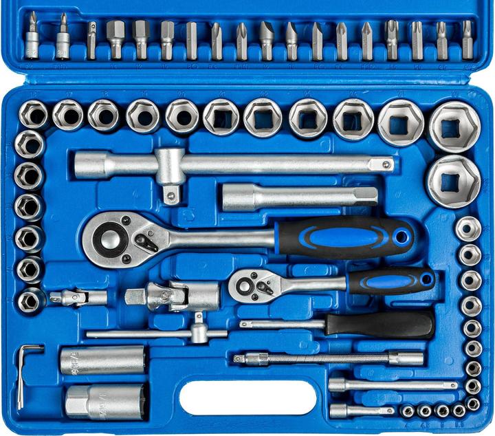 Image du produit tectake Steckschlüsselsatz (1/4", 1/2", 4 mm, 4,5 mm, 5 mm, 5,5 mm, 6 mm, 7 mm, 8 mm, 9 mm, 10 mm, 11 mm, 12 mm, 13 mm, 14 mm, 15 mm, 16 mm, 17 mm, 18 mm, 19 mm, 20 mm, 21 mm, 22 mm, 23 mm, 24 mm, 27 mm, 30 mm, 32 mm)