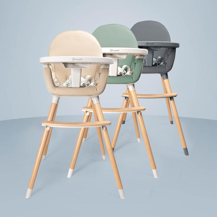 Produktbild BabyGo Hochstuhl Skandi grau (Hochstuhl)