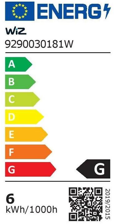 Label énergétique WiZ Vintage (E27, 6.50 W, 390 lm, 1 x, E)