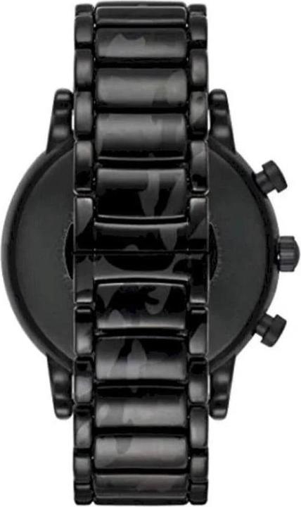 Actual product image Emporio Armani Luigi chronograph in black stainless steel men's watch (Chronograph)