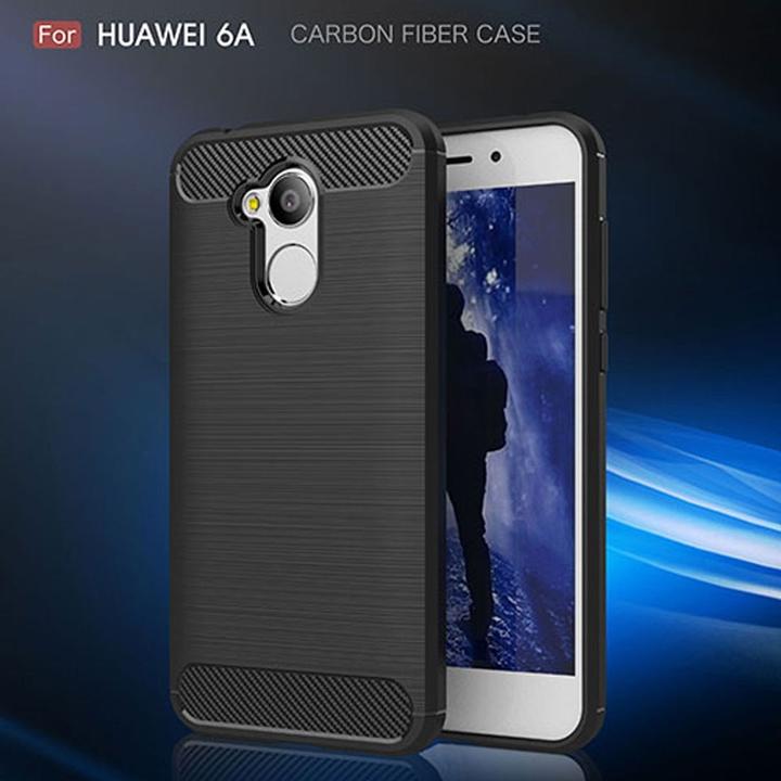 Actual product image König Design Huawei Honor 6A Pro Mobile Case TPU Case Carbon Fiber Protection Cover Black New (Fee 6A)