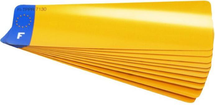 Image du produit Top Plaq Lot de 10 bandes plaque d'immatriculation vierge avec Euro