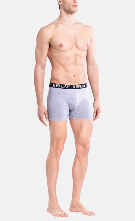 Actual product image Replay Trunk BOXER Style 01/C Basic Cuff Logo im 3er Pack (XXL, pack of 3)