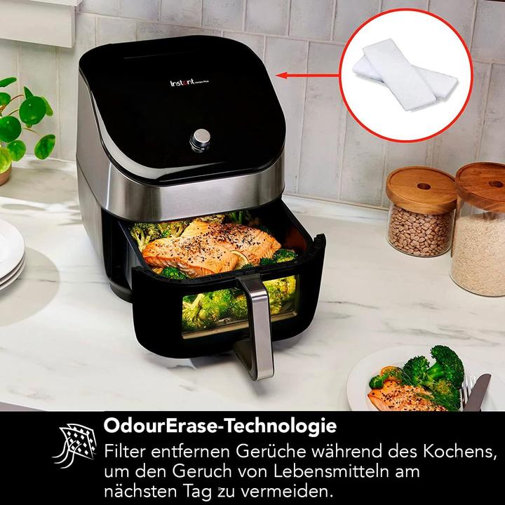 Actual product image Instant Vortex Plus ClearCook OdourErase RVS 5.7 litre (6 Qt) 6-in-1 airfryer frituren roosteren grillen bak