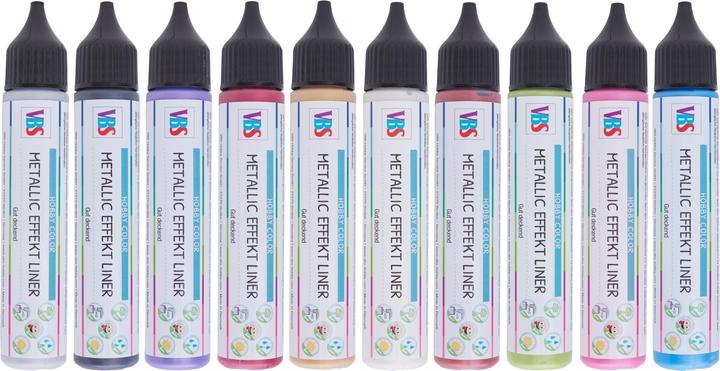 Produktbild VBS Metallic Effekt Liner, 28ml (Schwarz, 28 ml)