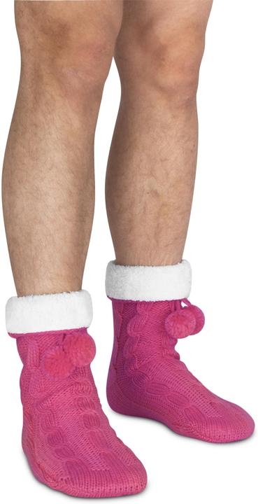 Immagine prodotto Normani Pantofole in maglia con pom pom e ABS (Confezione singola, 40 - 44)