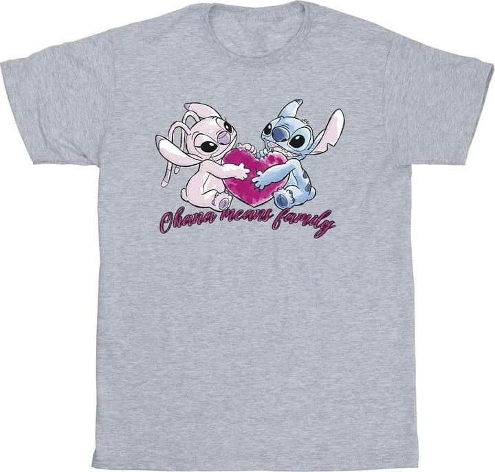 Produktbild Disney Lilo And Stitch Ohana Heart With Angel TShirt (XL)