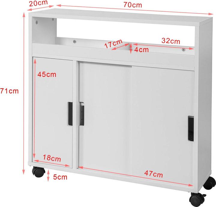 Immagine prodotto SoBuy Carrello da bagno (20 x 7 x 71 cm)