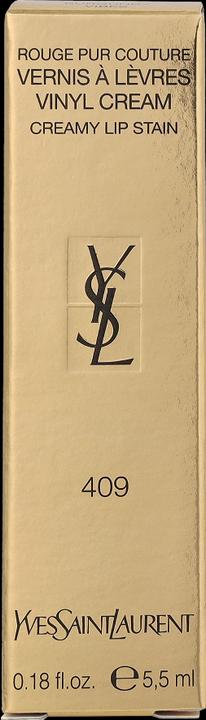Actual product image Yves Saint Laurent Vernis à Lèvres Vinyl Cream (No. 409 - Burgundy Vibes)