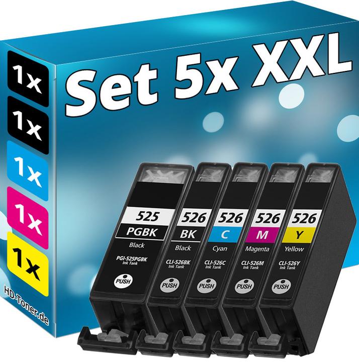 Produktbild Druckfuxx 5x TINTE PATRONEN CHIP für CANON PIXMA IP4850 IP4950 IX6550 MG5150 MG5