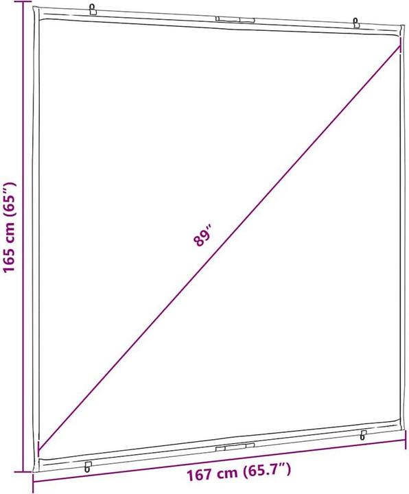 Produktbild VidaXL Beamer Leinwand Wandhängend 89 Zoll 1:1 Projektionswand Leinwand (89", 1:1)
