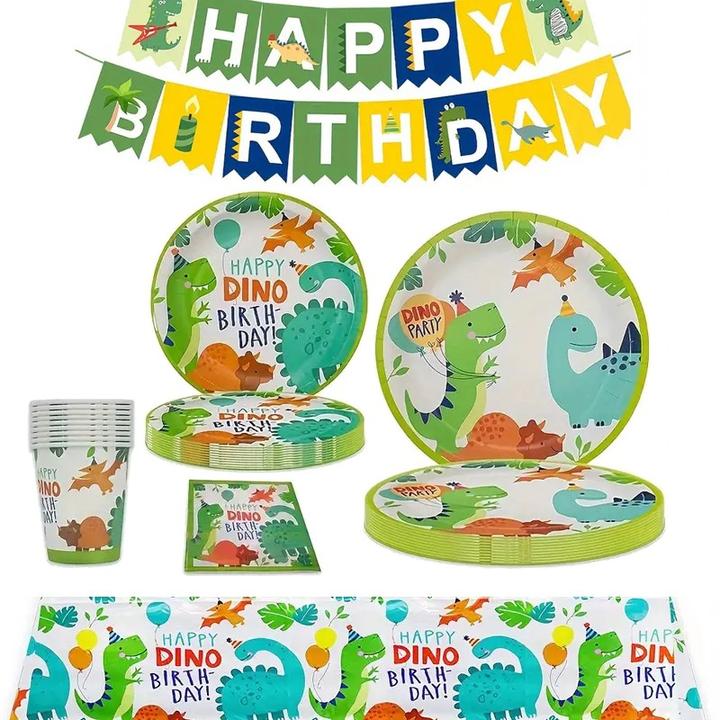 Image du produit ASMI Set de fête 42 pièces Happy Dino