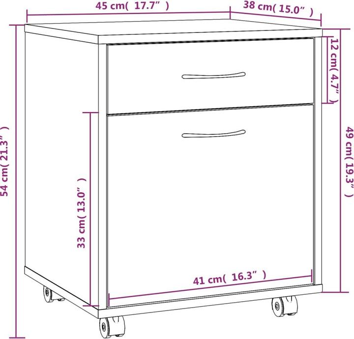 Actual product image VidaXL Sunhild (45 x 38 x 54 cm)