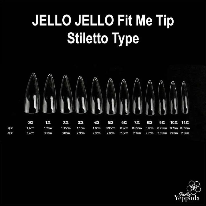 Jello Jello Fit Me Tip - Stiletto Type (White)