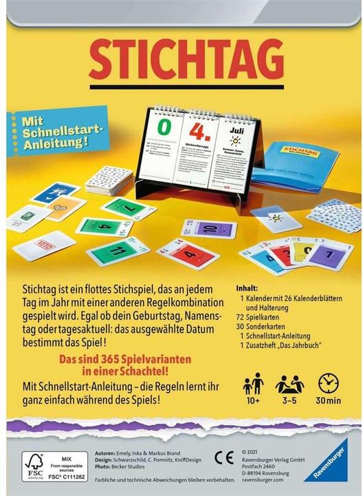 Immagine prodotto Ravensburger RAV27047 - Deadline Your Day - Your Game, da 3 a 5 giocatori dai 12 anni in su (edizione EN) (Tedesco)