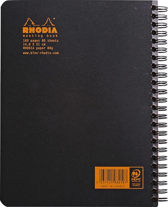 Produktbild Rhodia Classic Meetingbook (A5+, Liniert)