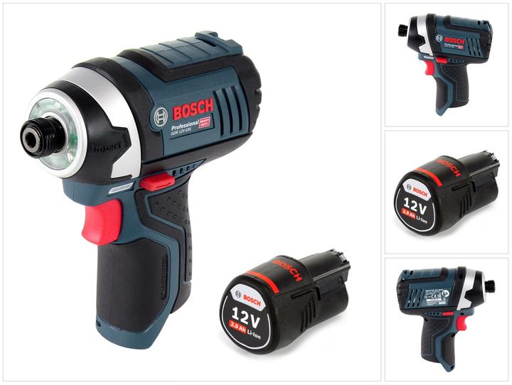 Bosch Professional Bosch GDR 12V-105 Professionele Visseuse à percussion sans fil, 12V 105Nm + 1x accu 2,0Ah - sans (Oplaadbare batterij)