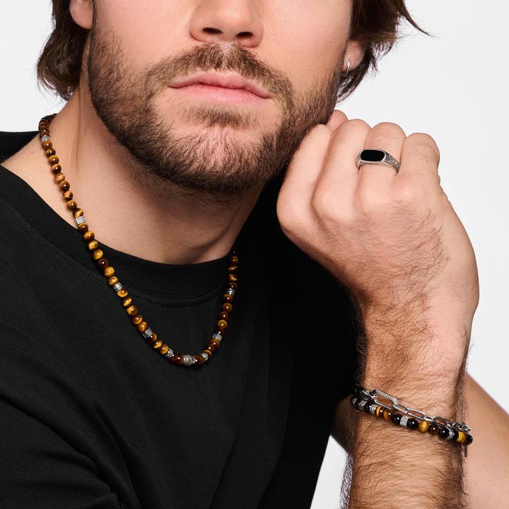 Produktbild Thomas Sabo Ring mit Schwarzem Onyx Silber (58, 925 Silber)