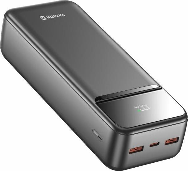 Swissten Power Bank 30000 Mah Power Line II Black (30000 mAh, 22.50 W, 22.50 Wh)