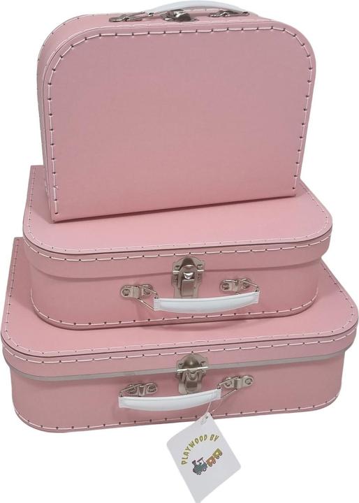 Immagine prodotto Playwood Set di astucci in cartone rosa, 3 pezzi.