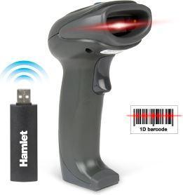 Hamlet HBCS1D10W Barcode-Lesegerät Handlesegerät für Barcodes 1D Laser Schwarz (1D-Barcodes)