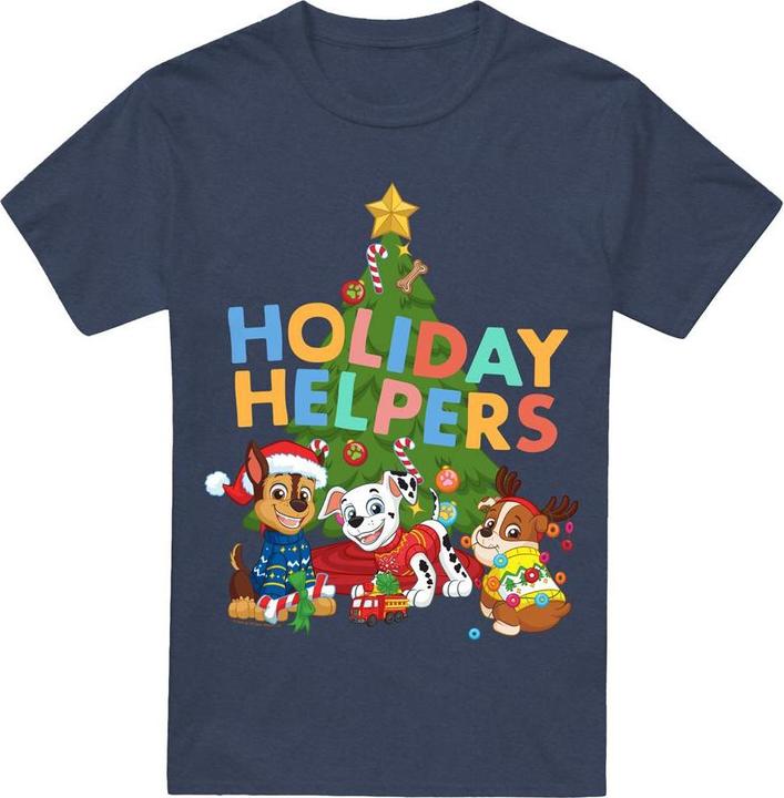 Actual product image Paw Patrol Unisex Adult Holiday Helpers Christmas T-Shirt (XXL)