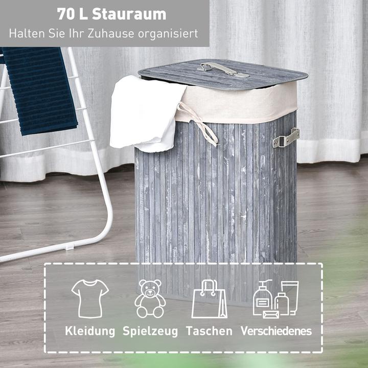 Actual product image Homcom Laundry basket with 2 handles (72 l)