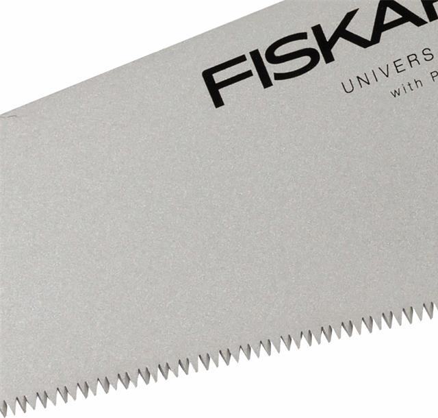 Actual product image Fiskars Pro hand saw for wood, laminate and PVC, saw blade length: 38 cm, 9 TPI, Black/Orange, PowerT