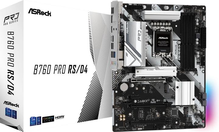 Produktbild AsRock B760 Pro RS/D4 (LGA 1700, Intel B760, ATX)